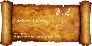 Macher Laura névjegykártya