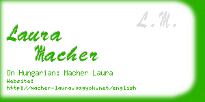 laura macher business card